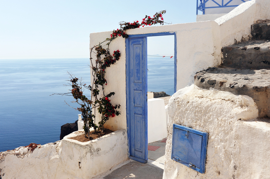 Greek island door